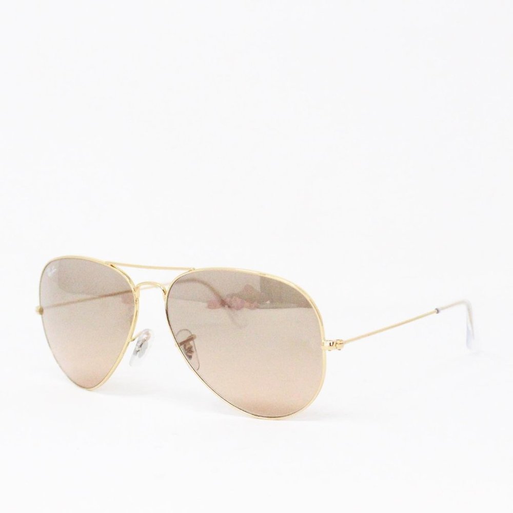 RAY-BAN #36057 Gold Tone Aviator Sunglasses